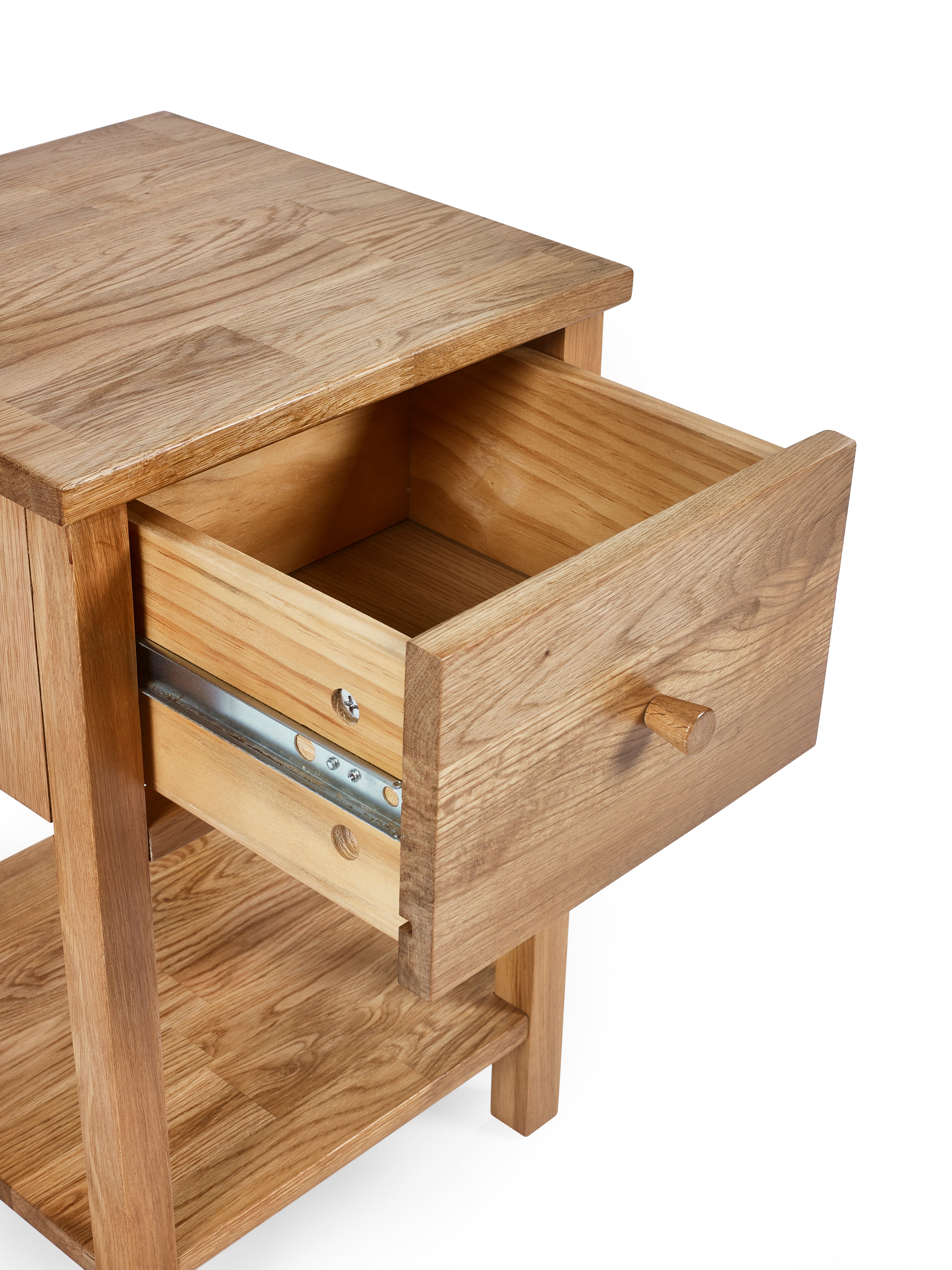 Osborne Solid Oak Wood Bedside Table | 1 Drawer